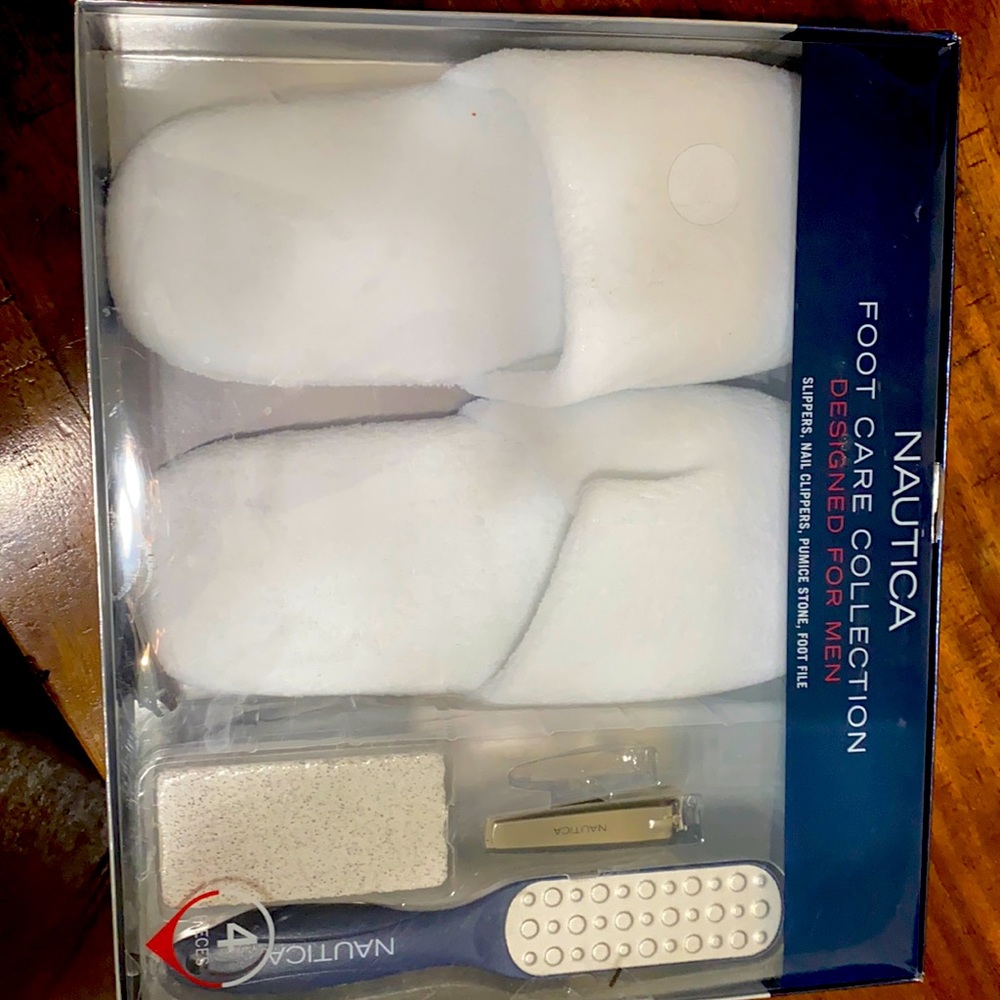 Nautica foot care collection design for men slippers nail clippers foot stone
